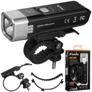 פנס אופניים נטען BC25R - תאורת אופניים קדמית 600 לומן לבטיחות