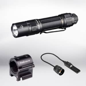 מארז פנס טקטי Fenix PD36 TAC - עוצמת 3000 לומנס, כולל מתאם ו-PTT