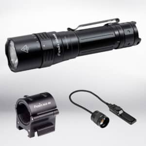 מארז פנס טקטי נטען Fenix PD40R V2.0 עוצמתי 3000 לומנס, כולל מתאם ו-PTT
