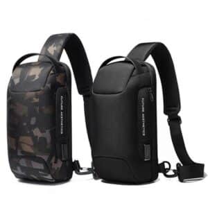 תיק צד BANGE נגד גניבות עם USB ומנעול TSA - עמיד למים