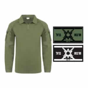 חולצה טקטית עם פאצ'ים 'חרבות ברזל' - מידות S-3XL