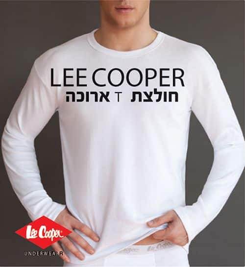 חולצת טי לבנה ארוכה LEE COOPER – צווארון עגול מכותנה 1 חולצת טי לבנה ארוכה LEE COOPER – צווארון עגול מכותנה חולצת טי לבנה ארוכה LEE COOPER – צווארון עגול מכותנה