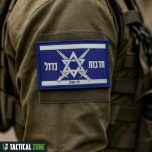 פאצ' חרבות ברזל כחול לבן - סמל הזדהות ישראלי לציוד טקטי