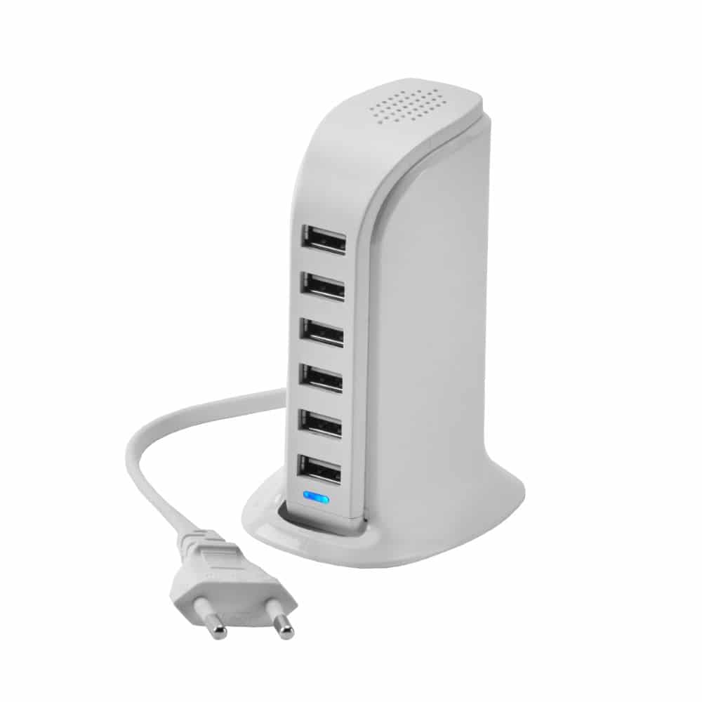 תחנת טעינה מהירה מרכזיית USB עם 6 יציאות 1 תחנת טעינה מהירה מרכזיית USB עם 6 יציאות תחנת טעינה מהירה מרכזיית USB עם 6 יציאות