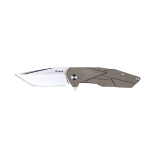 סכין טקטית מתקפלת Ruike P138-W חאקי - להב טנטו 14C28N