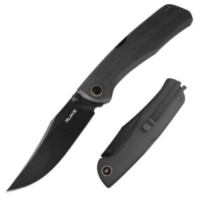 סכין מתקפלת Ruike P882-B שחורה – EDC, פלדת 12C27, ידית G10