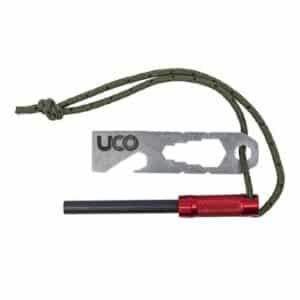מקל אש UCO Survival שחור: מצית הישרדות לקמפינג, טיולים ושטח