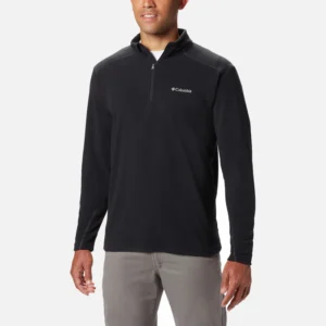 מעיל פליס לגברים קולומביה שחור Klamath Range II Half Zip