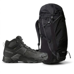 מארז למוצ'ילרים -- תרמיל 65 ליטר TERRA 65L The North Face + נעלי טיולים שטח  X ULTRA 5 MID GTX  SALOMON