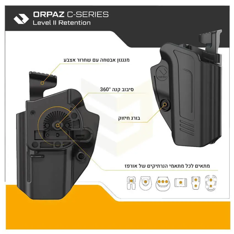 נרתיק חיצוני Orpaz C-Series GKRT - שחרור אצבע ופאדל 2 נרתיק חיצוני Orpaz C-Series GKRT - שחרור אצבע ופאדל נרתיק חיצוני Orpaz C-Series GKRT - שחרור אצבע ופאדל – תמונה 2